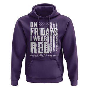 Red Friday Hoodie On Friday I Wear Red Especially For My Son TS09 Purple Print Your Wear