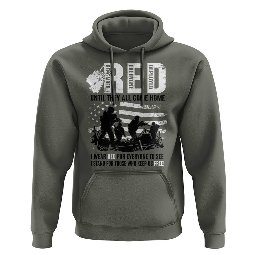 Red Friday Hoodie Until They Come Home Stand For Those Who Keep Us Free TS09 Military Green Print Your Wear