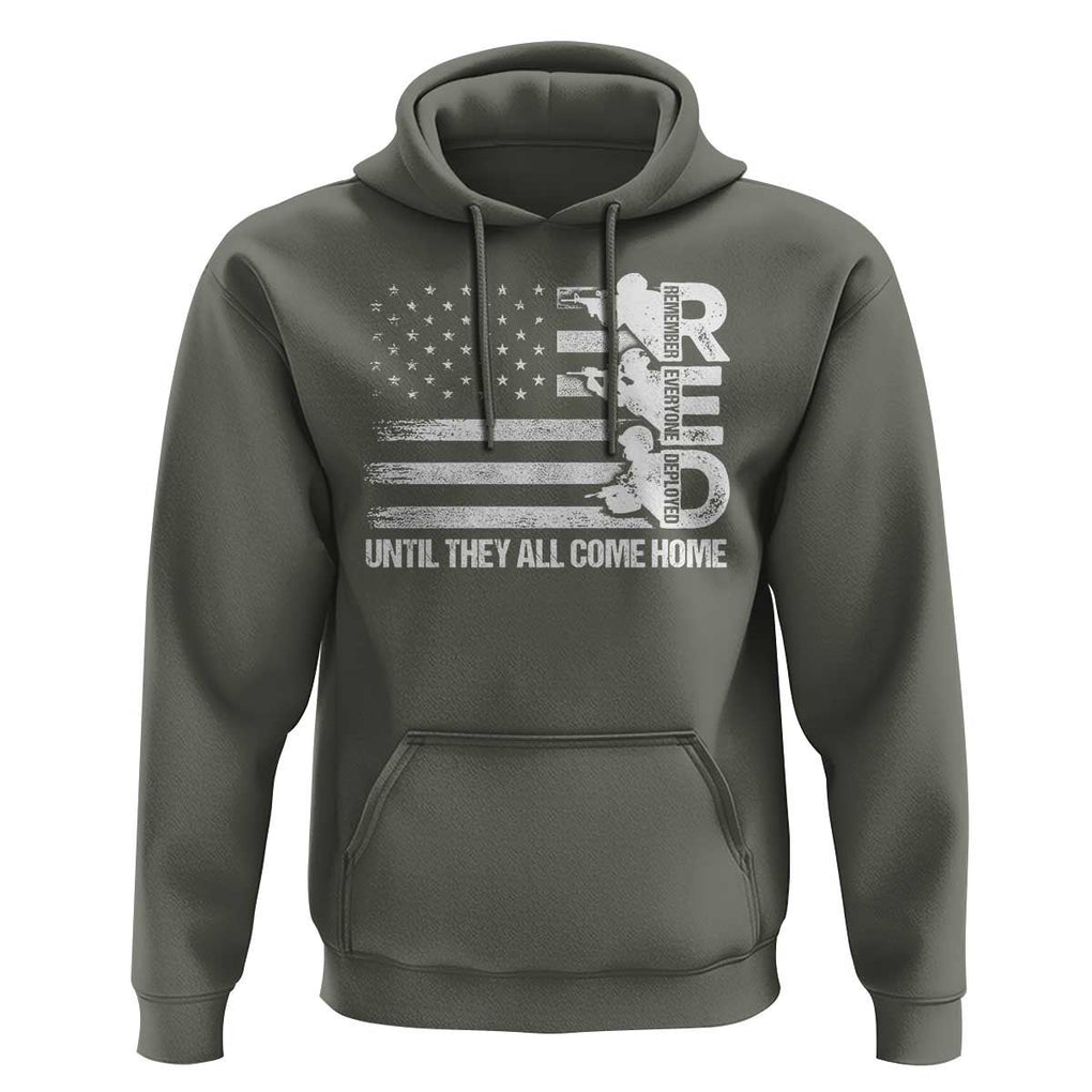 Red Friday Hoodie Until They Come Home Remember Everyone Deployed TS09 Military Green Print Your Wear