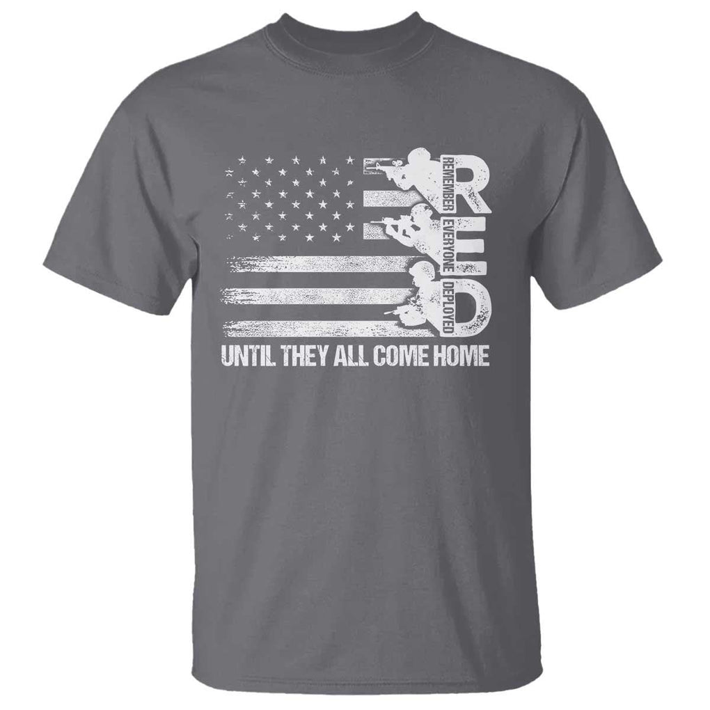 Red Friday T Shirt Until They Come Home Remember Everyone Deployed TS09 Charcoal Print Your Wear