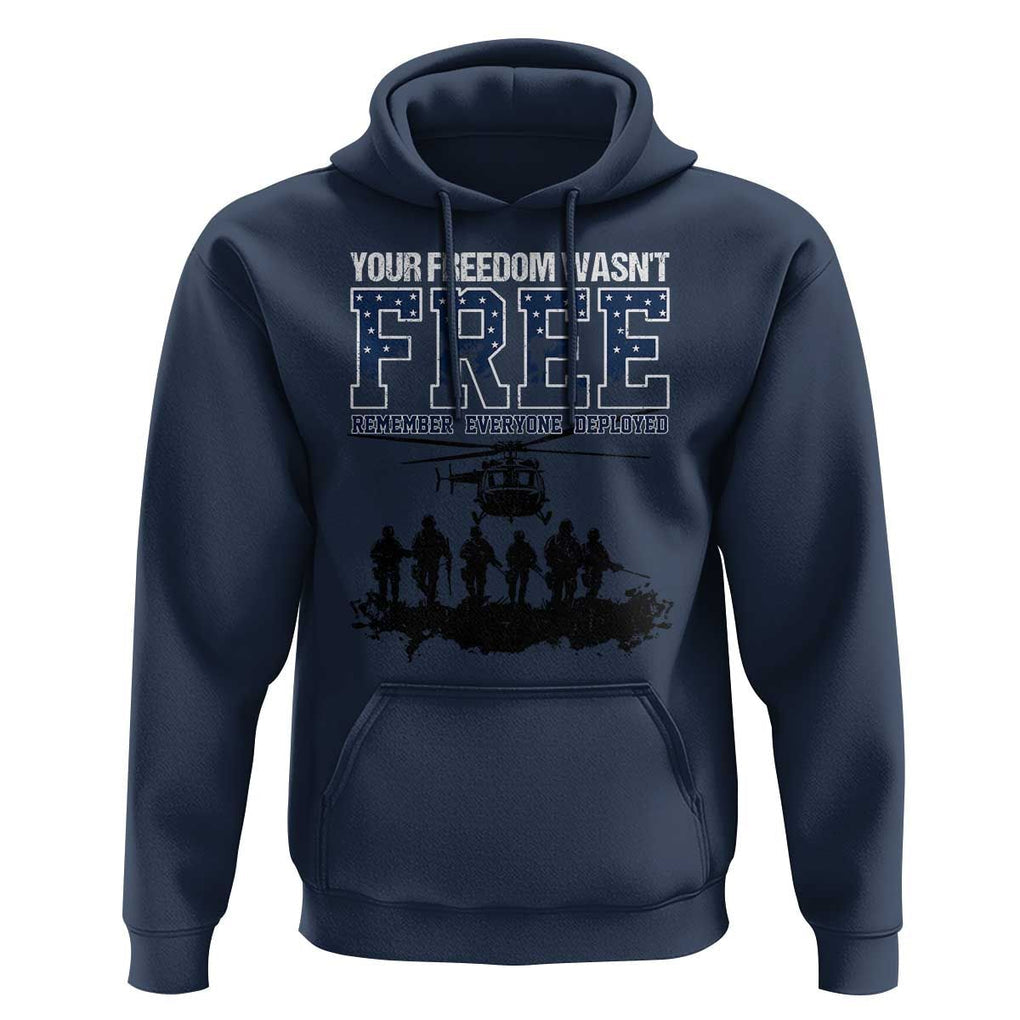 Red Friday Hoodie Your Freedom Wasn't Free Remember Everyone Deployed TS09 Navy Print Your Wear