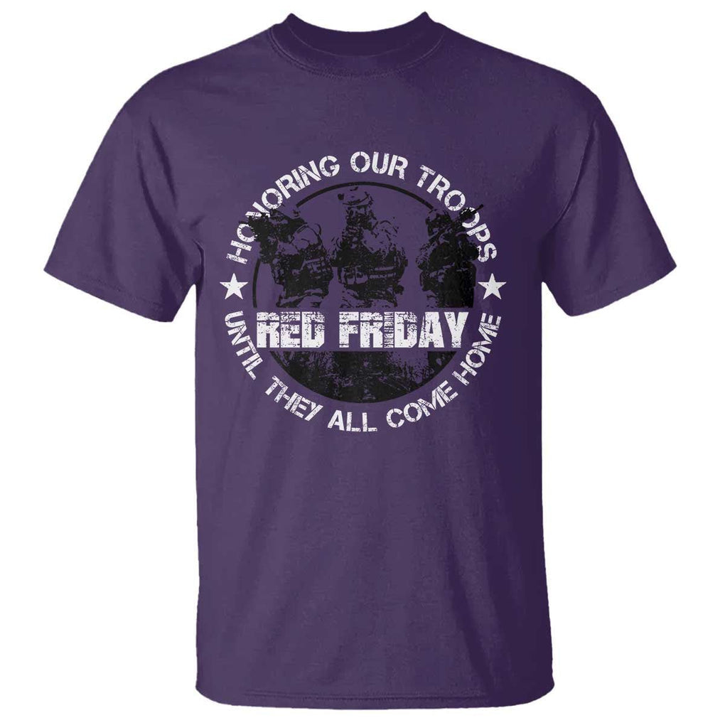 Red Friday T Shirt Honoring Our Troops Until They Come Home TS09 Purple Print Your Wear