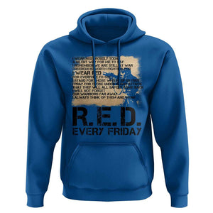 Red Friday Hoodie Remember The Deployed Military Troops Poem TS09 Royal Blue Print Your Wear