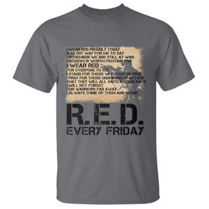 Red Friday T Shirt Remember The Deployed Military Troops Poem TS09 Charcoal Print Your Wear