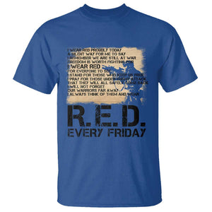 Red Friday T Shirt Remember The Deployed Military Troops Poem TS09 Royal Blue Print Your Wear