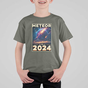 Perseid Meteor Shower 2024 Astronomy T Shirt For Kid TS09 Military Green Print Your Wear