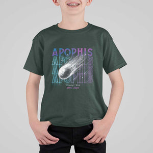Astronomy Apophis Coming Soon April 2029 T Shirt For Kid TS09 Dark Forest Green Print Your Wear