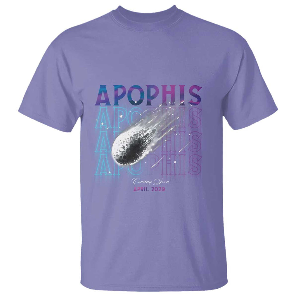 Astronomy Apophis Coming Soon April 2029 T Shirt TS09 Violet Print Your Wear