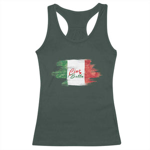 Italy Italian Ciao Bella Racerback Tank Top TS09 Dark Forest Green Print Your Wear