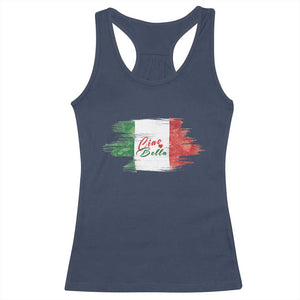 Italy Italian Ciao Bella Racerback Tank Top TS09 Navy Print Your Wear