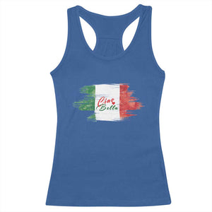 Italy Italian Ciao Bella Racerback Tank Top TS09 Royal Blue Print Your Wear