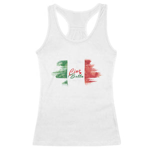 Italy Italian Ciao Bella Racerback Tank Top TS09 White Print Your Wear