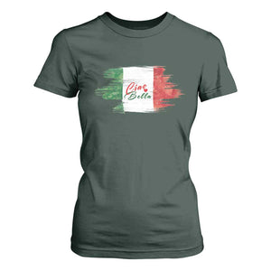 Italy Italian Ciao Bella T Shirt For Women TS09 Dark Forest Green Print Your Wear