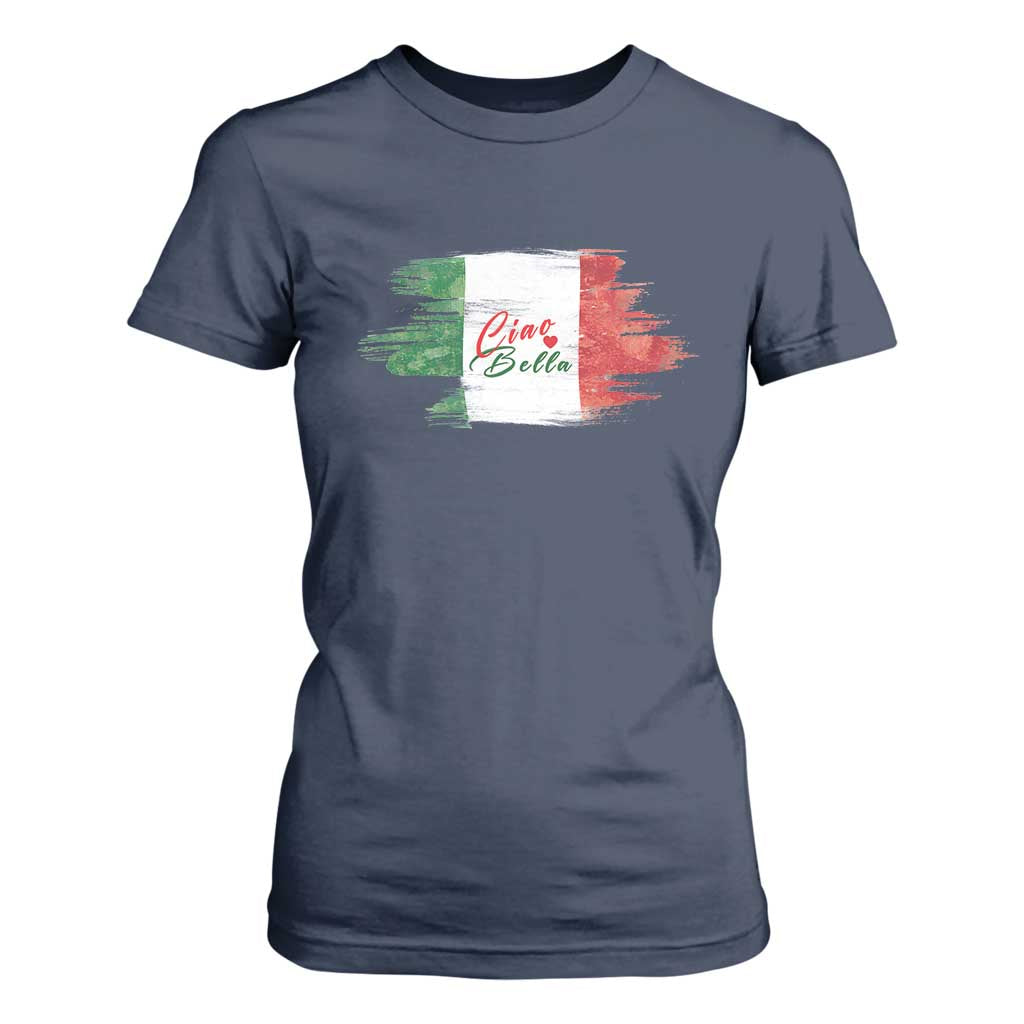 Italy Italian Ciao Bella T Shirt For Women TS09 Navy Print Your Wear