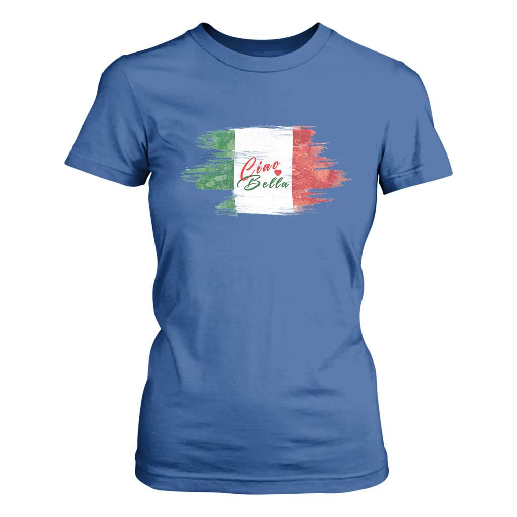 Italy Italian Ciao Bella T Shirt For Women TS09 Royal Blue Print Your Wear