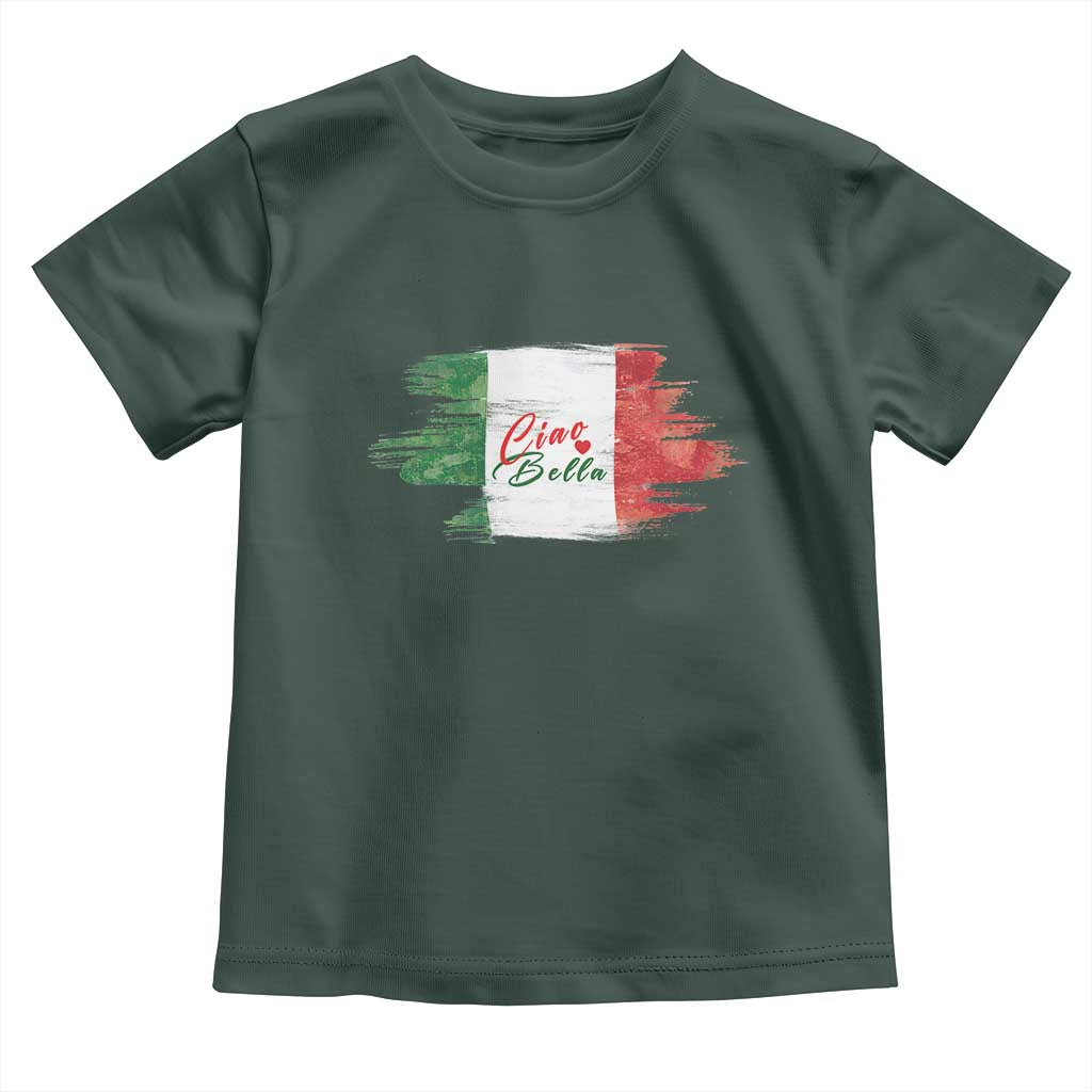 Italy Italian Ciao Bella Toddler T Shirt TS09 Dark Forest Green Print Your Wear