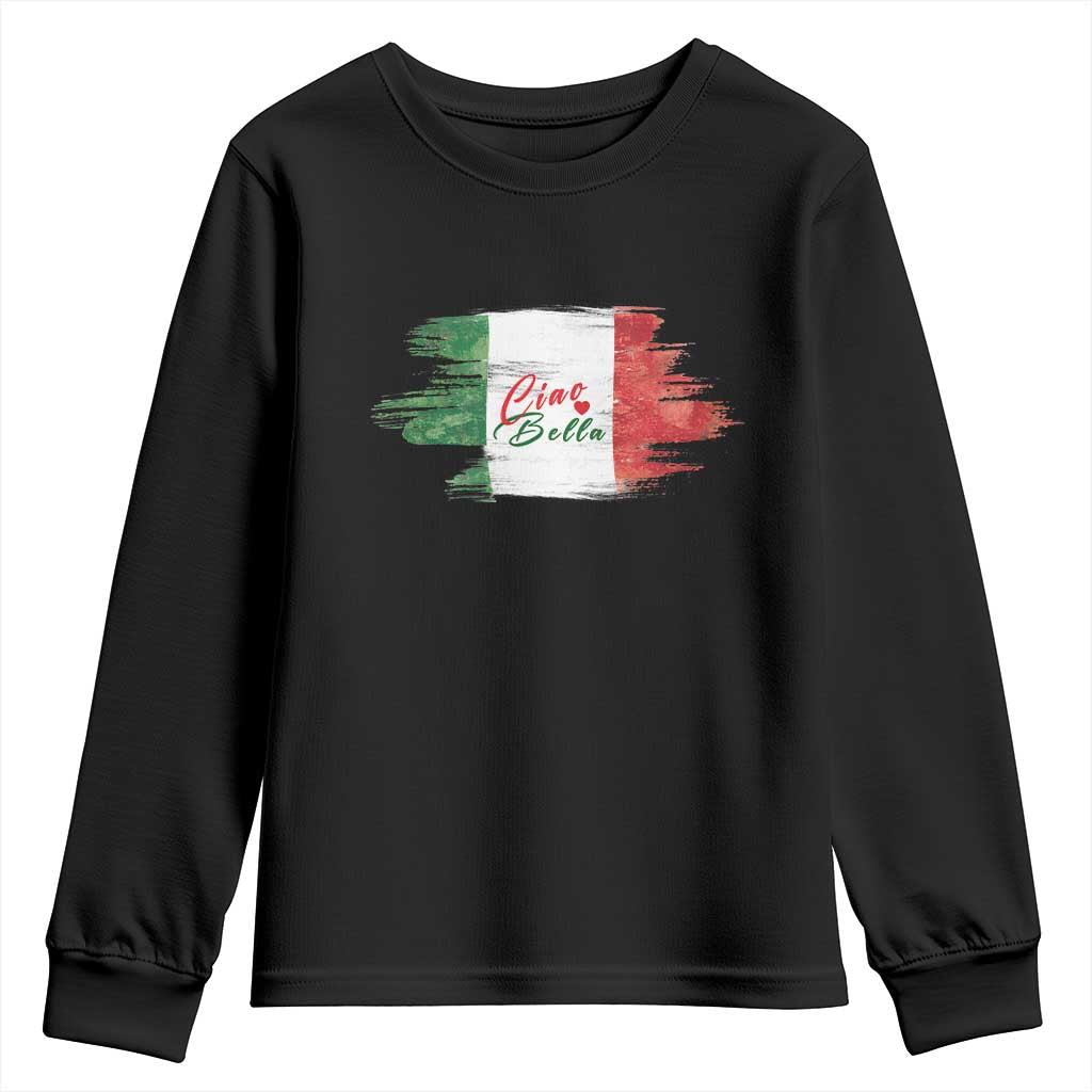 Italy Italian Ciao Bella Youth Sweatshirt TS09 Black Print Your Wear