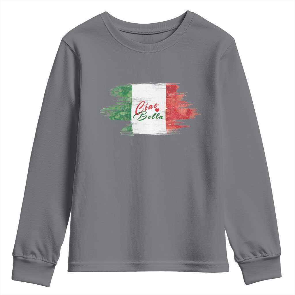 Italy Italian Ciao Bella Youth Sweatshirt TS09 Charcoal Print Your Wear