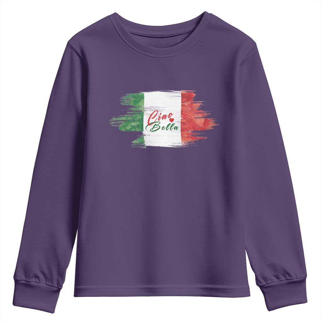 Italy Italian Ciao Bella Youth Sweatshirt TS09 Purple Print Your Wear