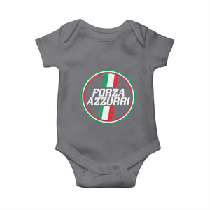 Italian Sport Support Baby Onesie Let's Go Italy Forza Azzurri TS09 Charcoal Print Your Wear