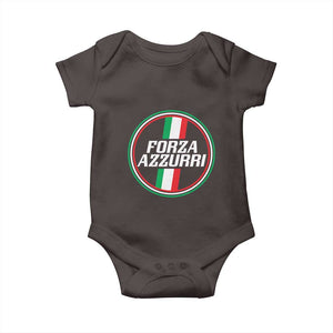 Italian Sport Support Baby Onesie Let's Go Italy Forza Azzurri TS09 Dark Chocolate Print Your Wear