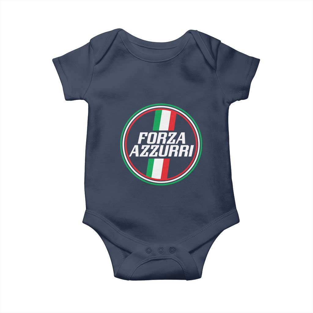 Italian Sport Support Baby Onesie Let's Go Italy Forza Azzurri TS09 Navy Print Your Wear