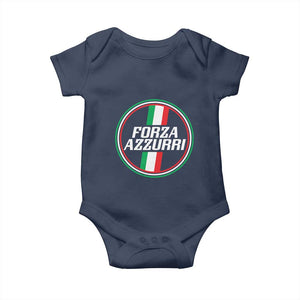Italian Sport Support Baby Onesie Let's Go Italy Forza Azzurri TS09 Navy Print Your Wear