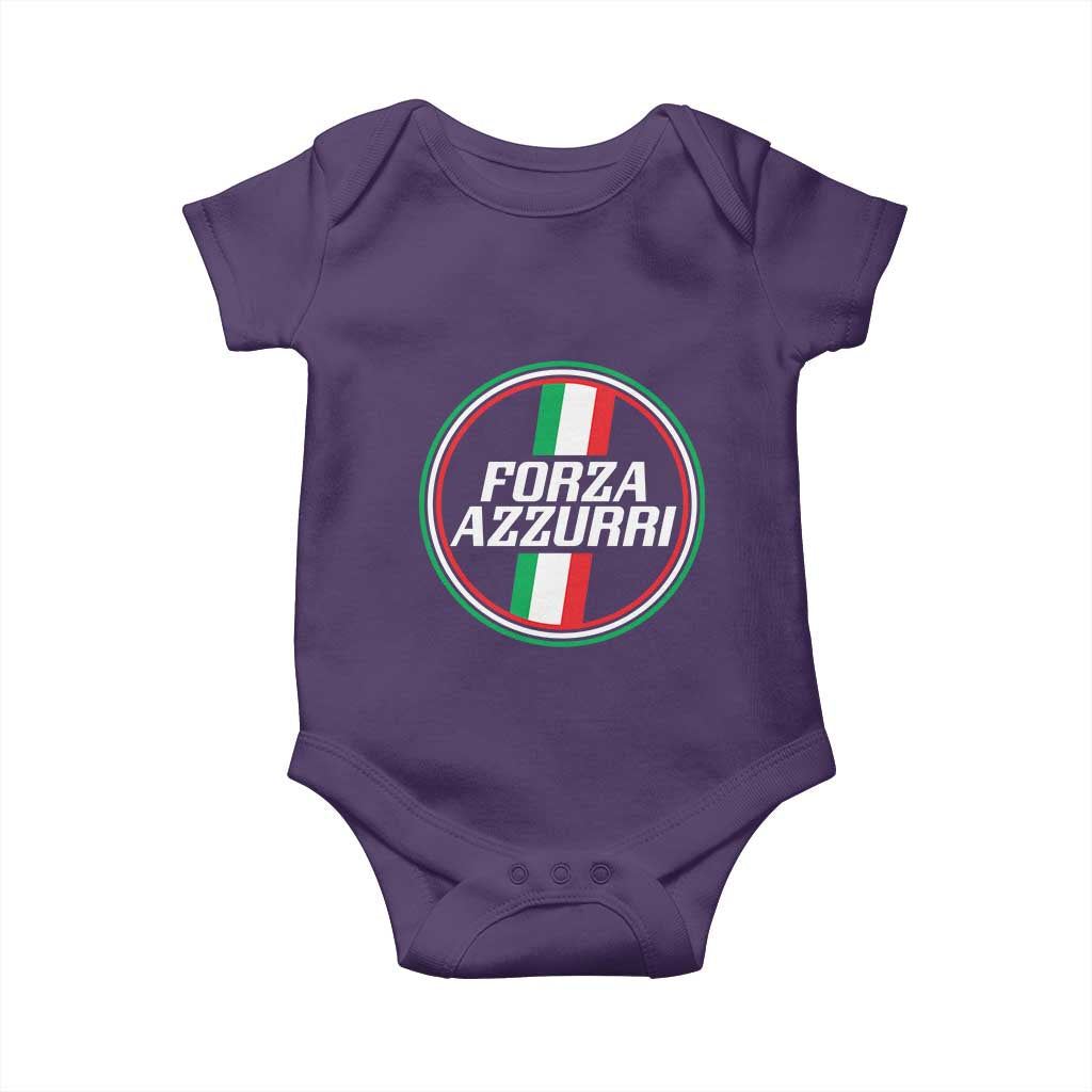 Italian Sport Support Baby Onesie Let's Go Italy Forza Azzurri TS09 Purple Print Your Wear