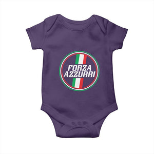 Italian Sport Support Baby Onesie Let's Go Italy Forza Azzurri TS09 Purple Print Your Wear
