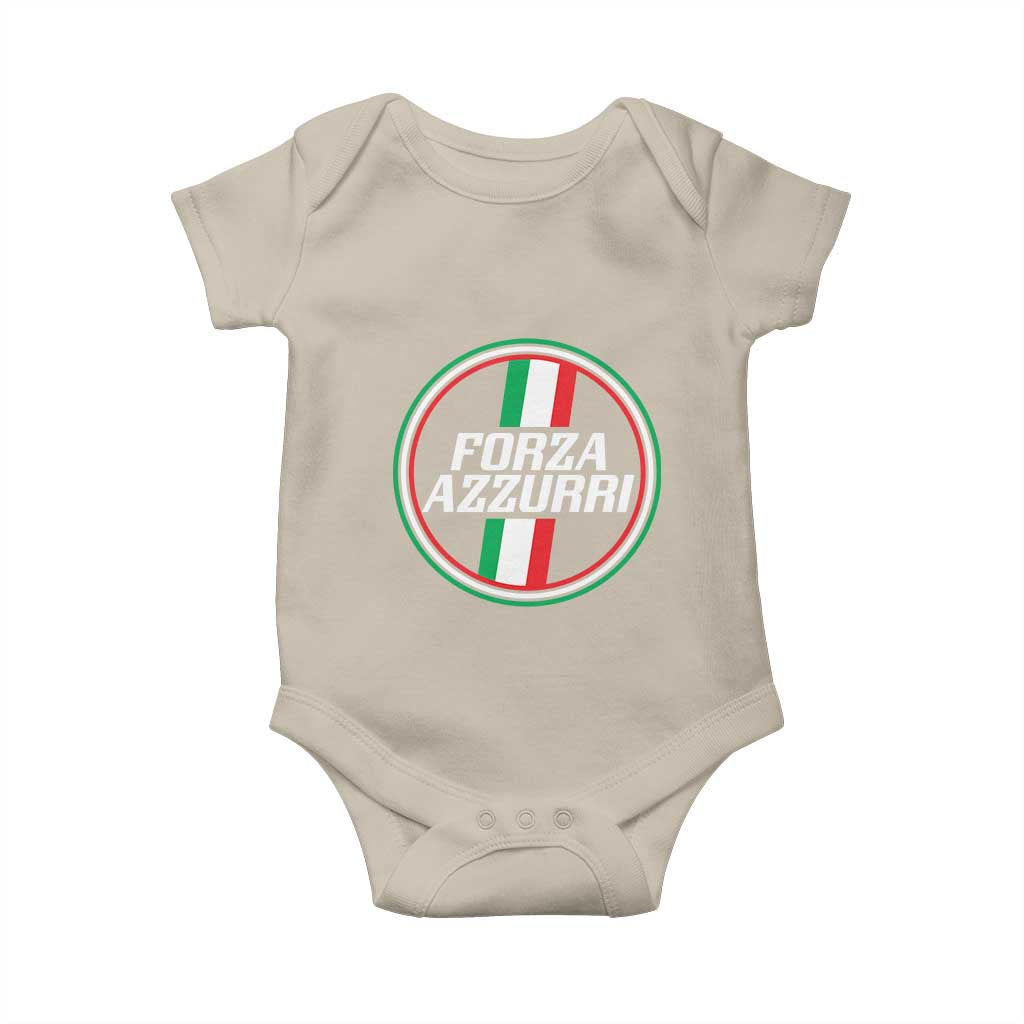 Italian Sport Support Baby Onesie Let's Go Italy Forza Azzurri TS09 Sand Print Your Wear