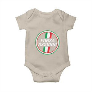 Italian Sport Support Baby Onesie Let's Go Italy Forza Azzurri TS09 Sand Print Your Wear