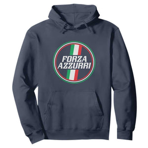 Italian Sport Support Hoodie Let's Go Italy Forza Azzurri TS09 Navy Print Your Wear