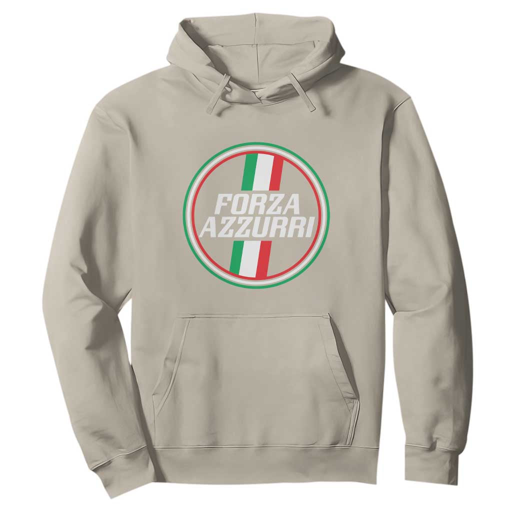 Italian Sport Support Hoodie Let's Go Italy Forza Azzurri TS09 Sand Print Your Wear