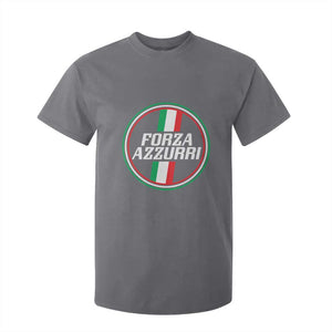Italian Sport Support T Shirt For Kid Let's Go Italy Forza Azzurri TS09 Charcoal Print Your Wear
