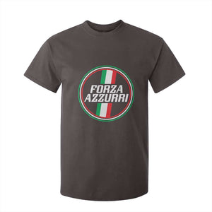 Italian Sport Support T Shirt For Kid Let's Go Italy Forza Azzurri TS09 Dark Chocolate Print Your Wear