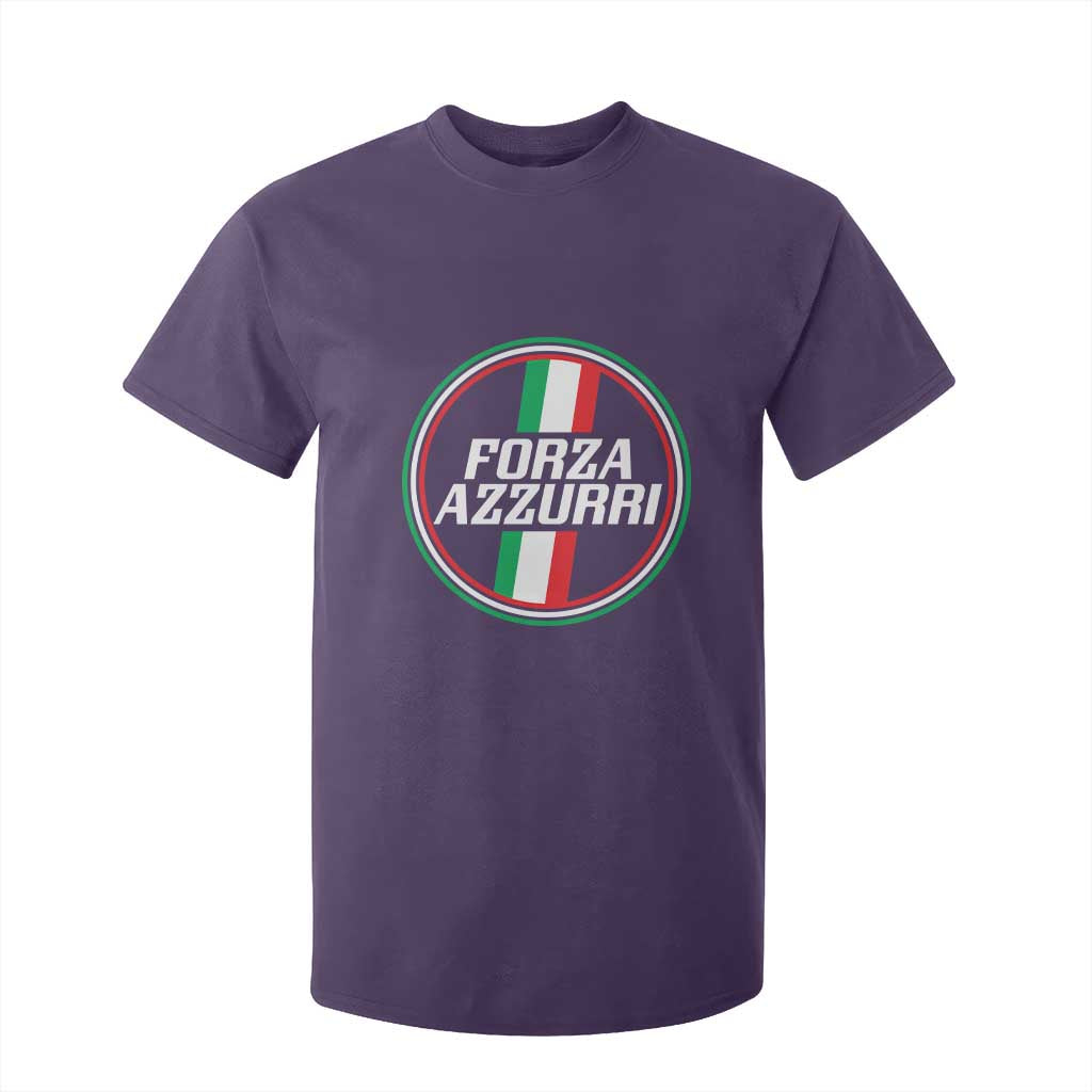 Italian Sport Support T Shirt For Kid Let's Go Italy Forza Azzurri TS09 Purple Print Your Wear