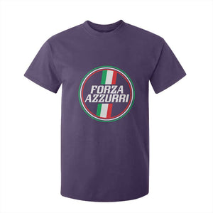 Italian Sport Support T Shirt For Kid Let's Go Italy Forza Azzurri TS09 Purple Print Your Wear