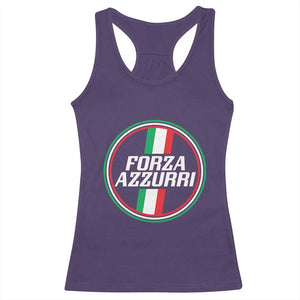 Italian Sport Support Racerback Tank Top Let's Go Italy Forza Azzurri TS09 Purple Print Your Wear