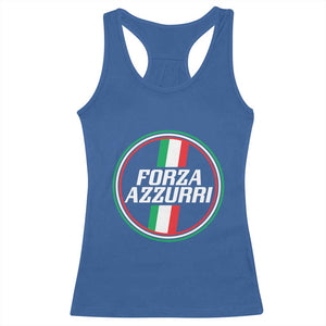 Italian Sport Support Racerback Tank Top Let's Go Italy Forza Azzurri TS09 Royal Blue Print Your Wear