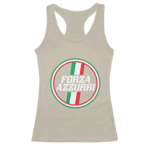 Italian Sport Support Racerback Tank Top Let's Go Italy Forza Azzurri TS09 Sand Print Your Wear