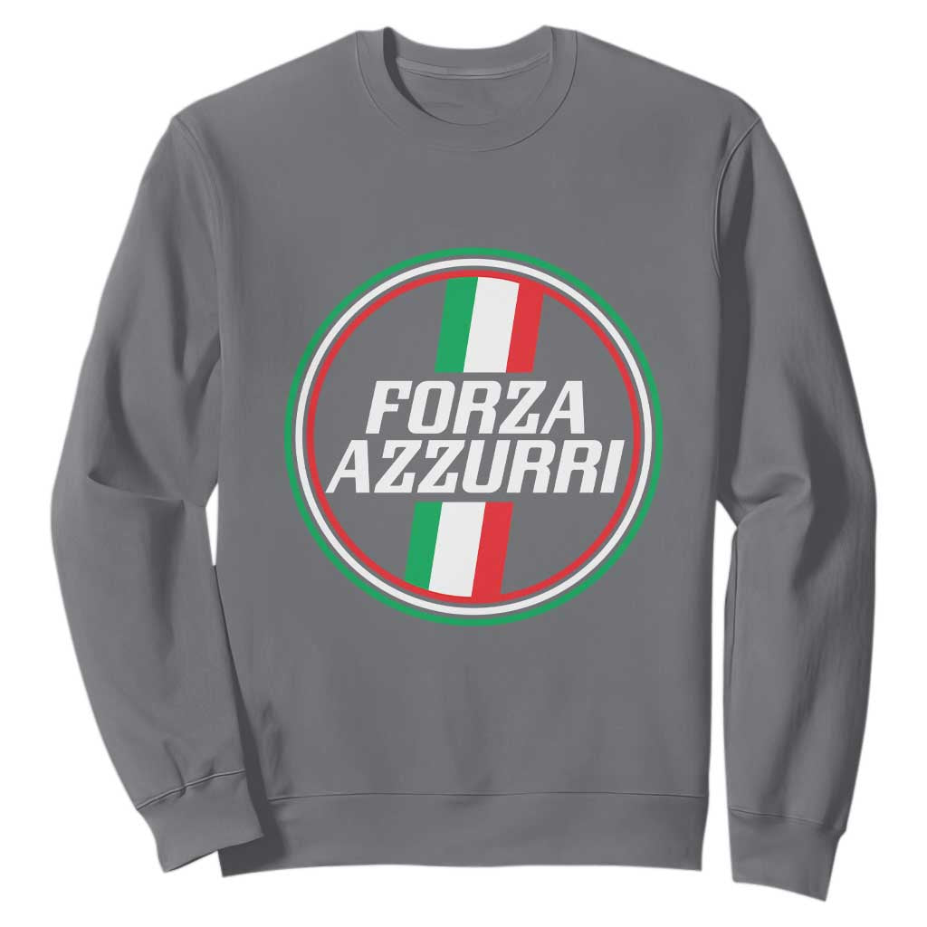 Italian Sport Support Sweatshirt Let's Go Italy Forza Azzurri TS09 Charcoal Print Your Wear