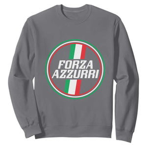 Italian Sport Support Sweatshirt Let's Go Italy Forza Azzurri TS09 Charcoal Print Your Wear