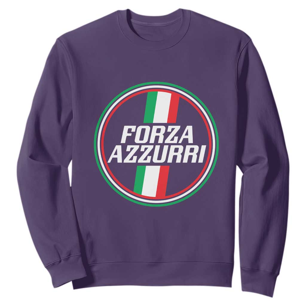 Italian Sport Support Sweatshirt Let's Go Italy Forza Azzurri TS09 Purple Print Your Wear