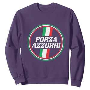 Italian Sport Support Sweatshirt Let's Go Italy Forza Azzurri TS09 Purple Print Your Wear