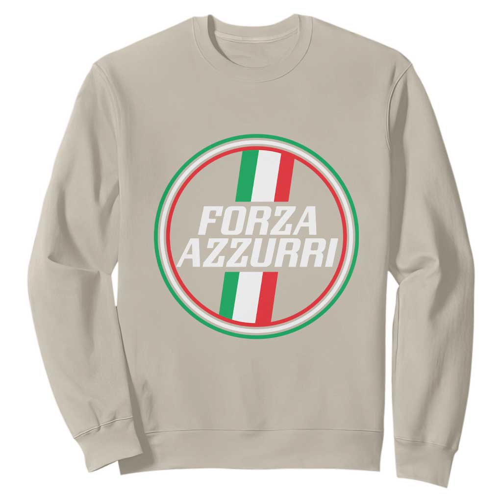 Italian Sport Support Sweatshirt Let's Go Italy Forza Azzurri TS09 Sand Print Your Wear