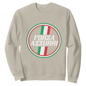 Italian Sport Support Sweatshirt Let's Go Italy Forza Azzurri TS09 Sand Print Your Wear