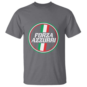 Italian Sport Support T Shirt Let's Go Italy Forza Azzurri TS09 Charcoal Print Your Wear