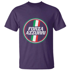 Italian Sport Support T Shirt Let's Go Italy Forza Azzurri TS09 Purple Print Your Wear
