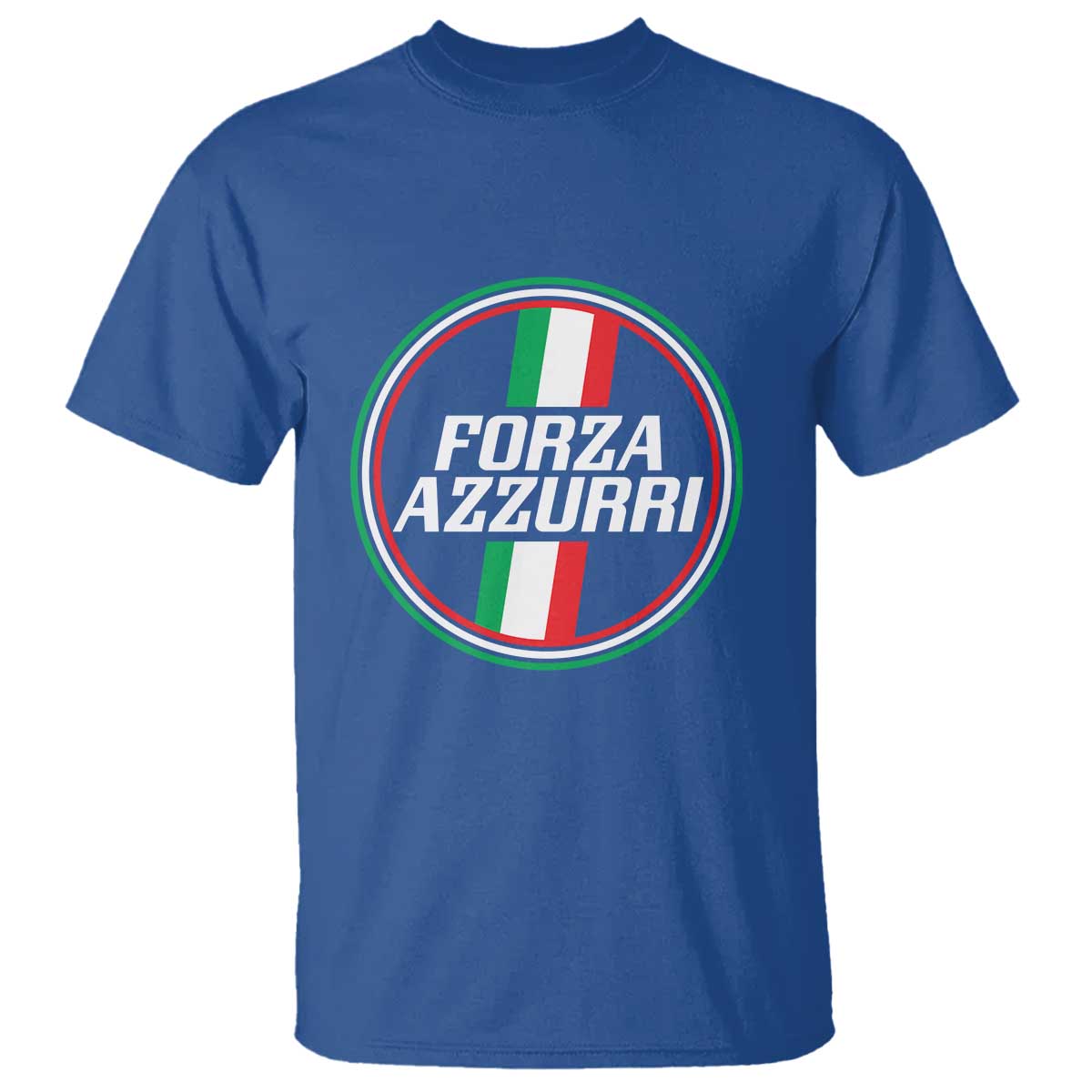 Italian Sport Support T Shirt Let's Go Italy Forza Azzurri TS09 Royal Blue Print Your Wear