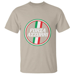 Italian Sport Support T Shirt Let's Go Italy Forza Azzurri TS09 Sand Print Your Wear